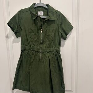 Jcrew Crewcuts Green Zip Front Dress